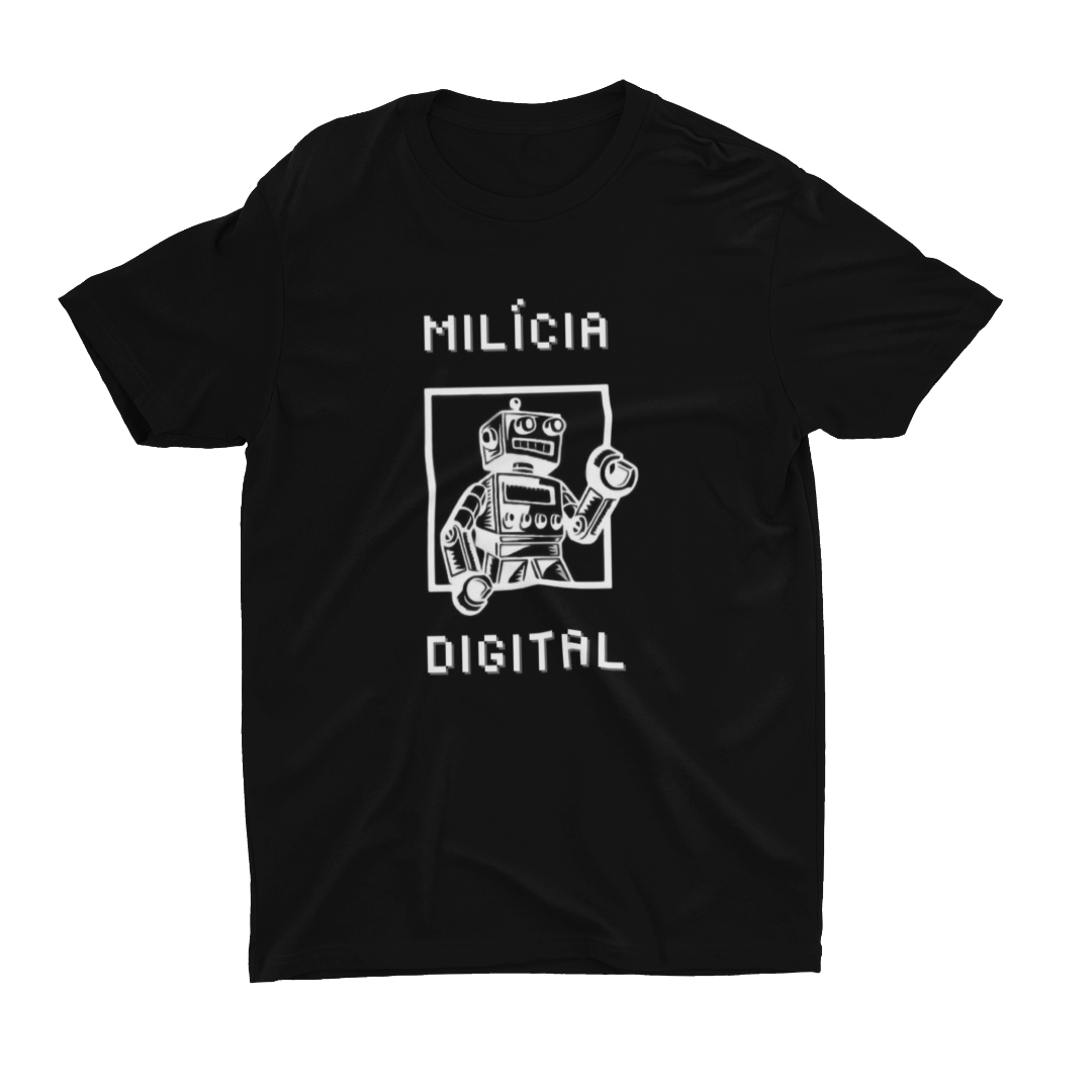 Camiseta Milícia Digital - Preta unissex