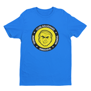 Camiseta Clube Bolsonaro - Azul, Cinza e Amarela