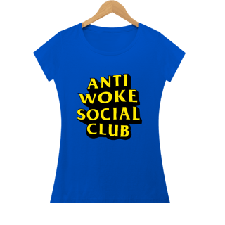 Nome do produto Camiseta Anti Woke - Vermelha e Azul, femina