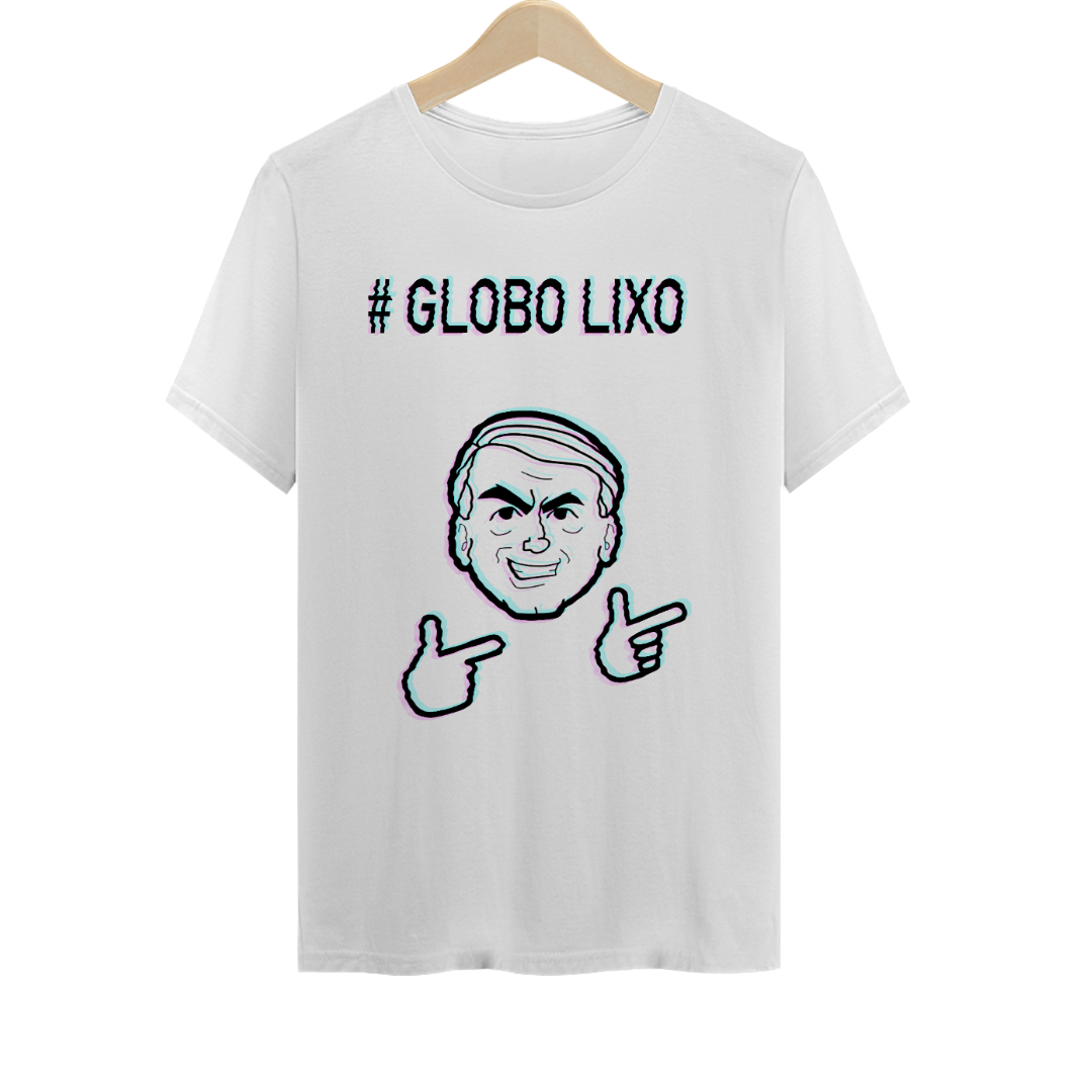 Camiseta #Globo Lixo - Branca, unissex