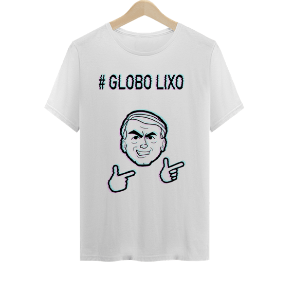 Camiseta #Globo Lixo - Branca, unissex