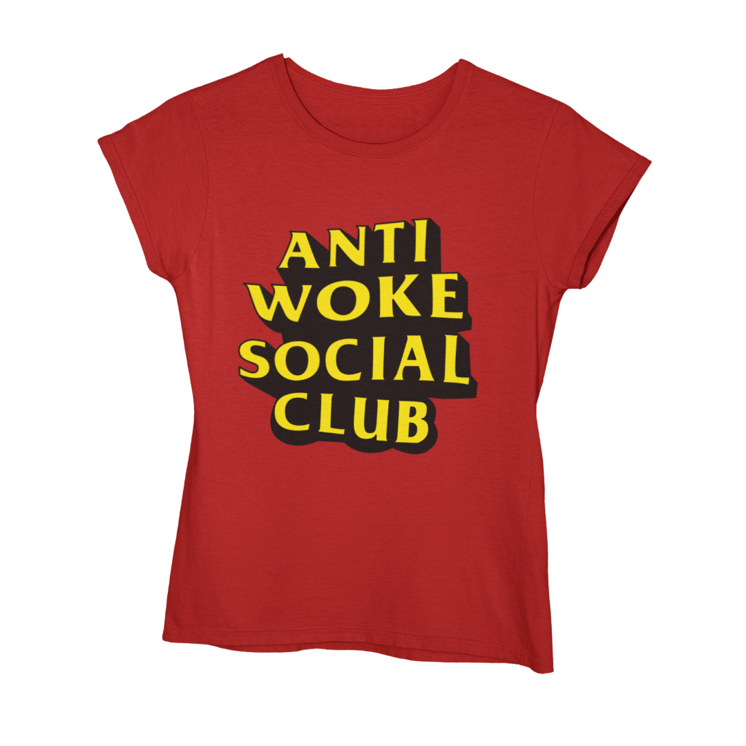 Camiseta Anti Woke - Vermelha e Azul, femina