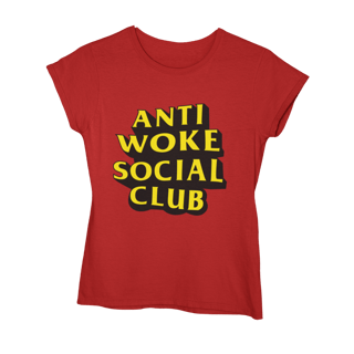 Camiseta Anti Woke - Vermelha e Azul, femina