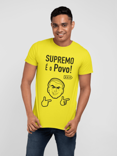 Nome do produto Camiseta Supremo é o Povo - Amarela, unissex
