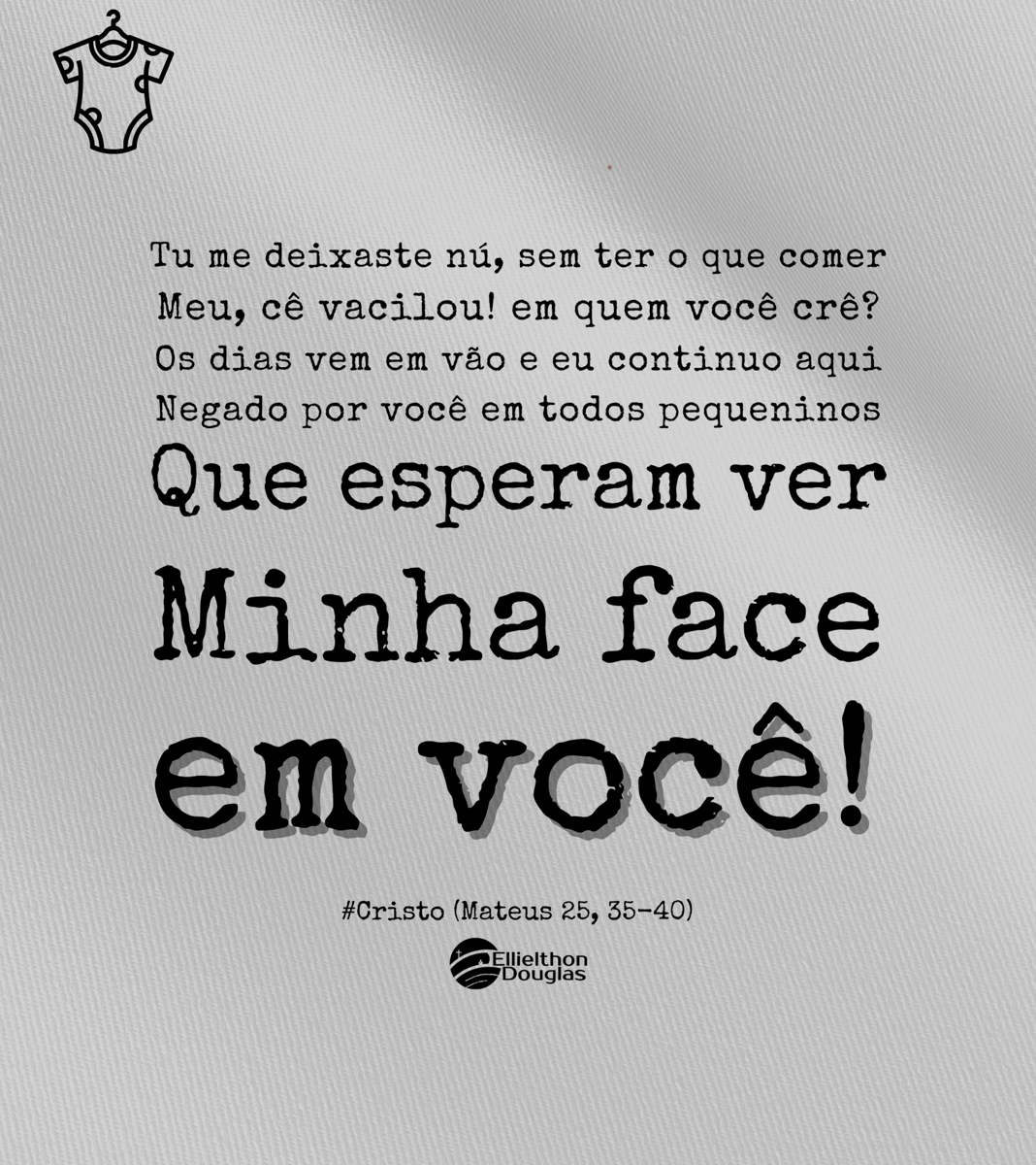 Nome do produto: Body Infantil Ellielthon Douglas - #Cristo
