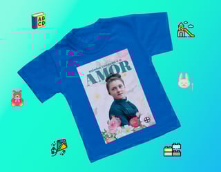Nome do produto Camiseta Infantil Felipe D'Aloia - Minha Vocação é o Amor