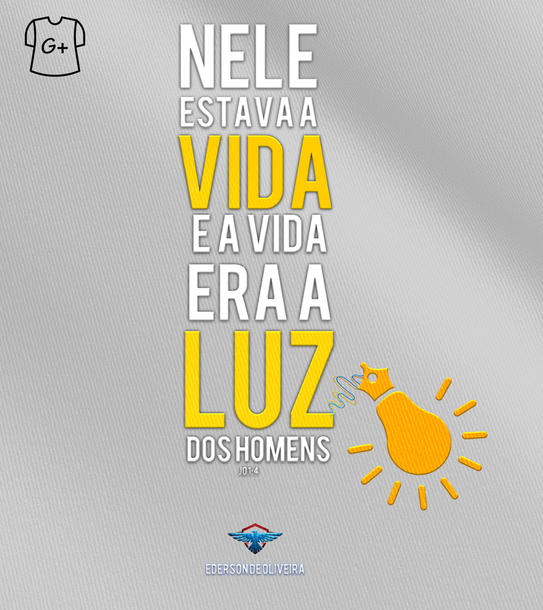 Nome do produto: Camiseta Plus Size Ederson de Oliveira - A Luz dos Homens