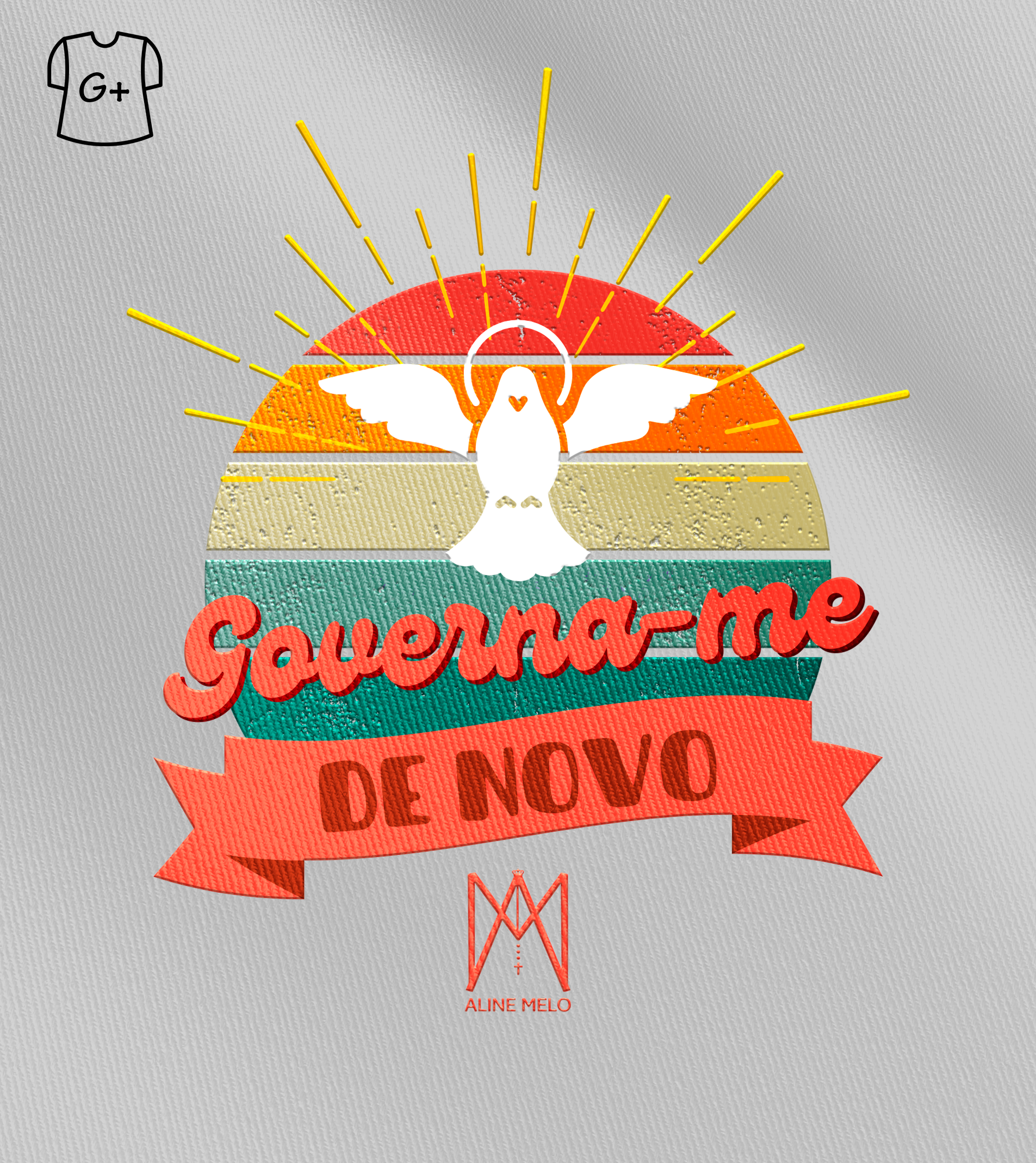 Camiseta Plus Size Aline Melo - Governa-me de Novo