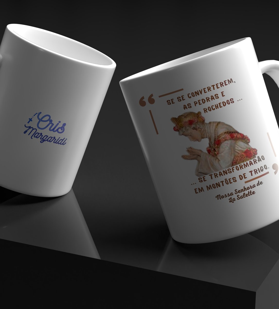 Nome do produto: Caneca Cris Margaridi - Nossa Senhora de la Salette