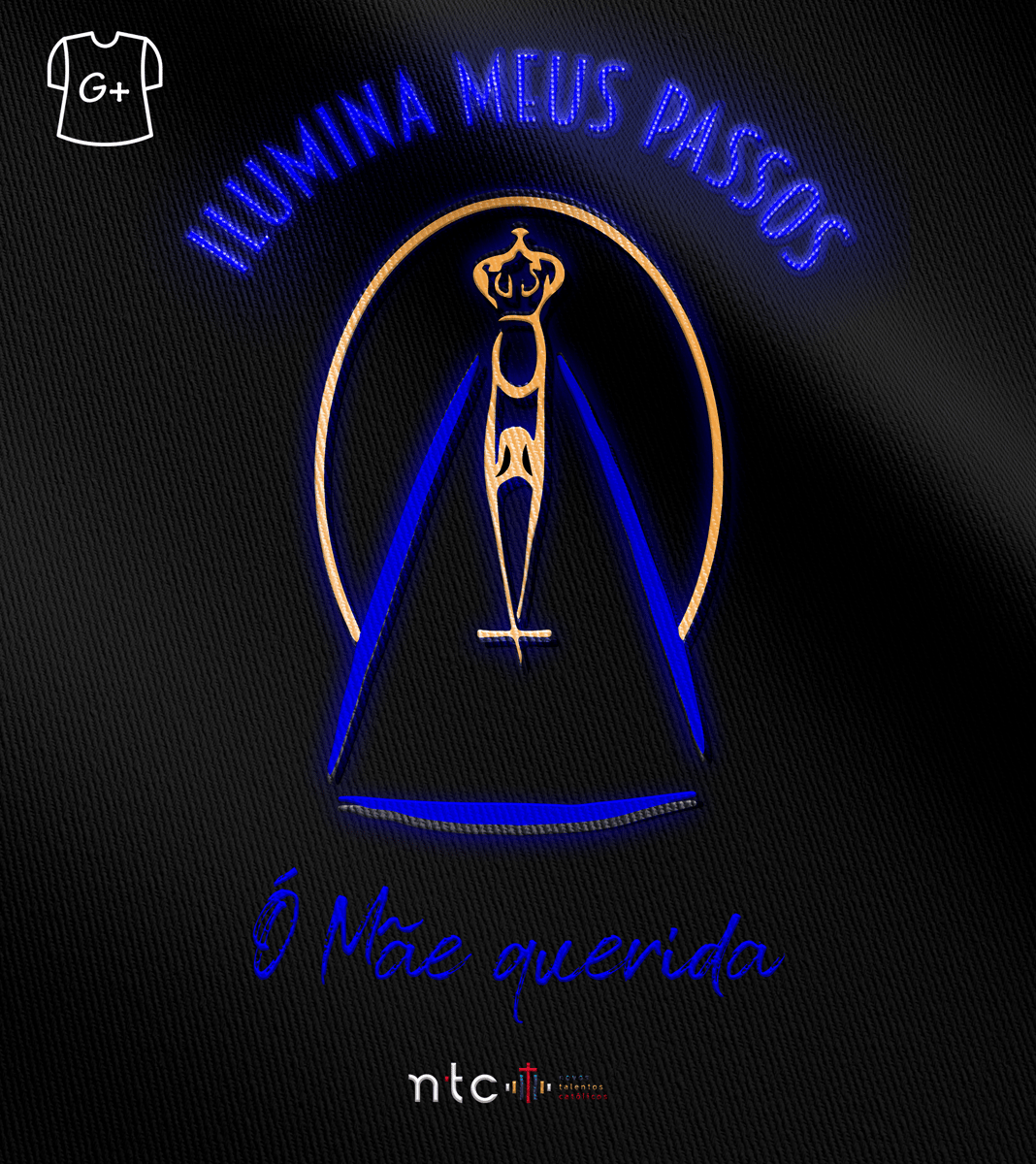 Nome do produto: Camiseta Plus Size Novos Talentos Católicos - Ilumina Meus Passos