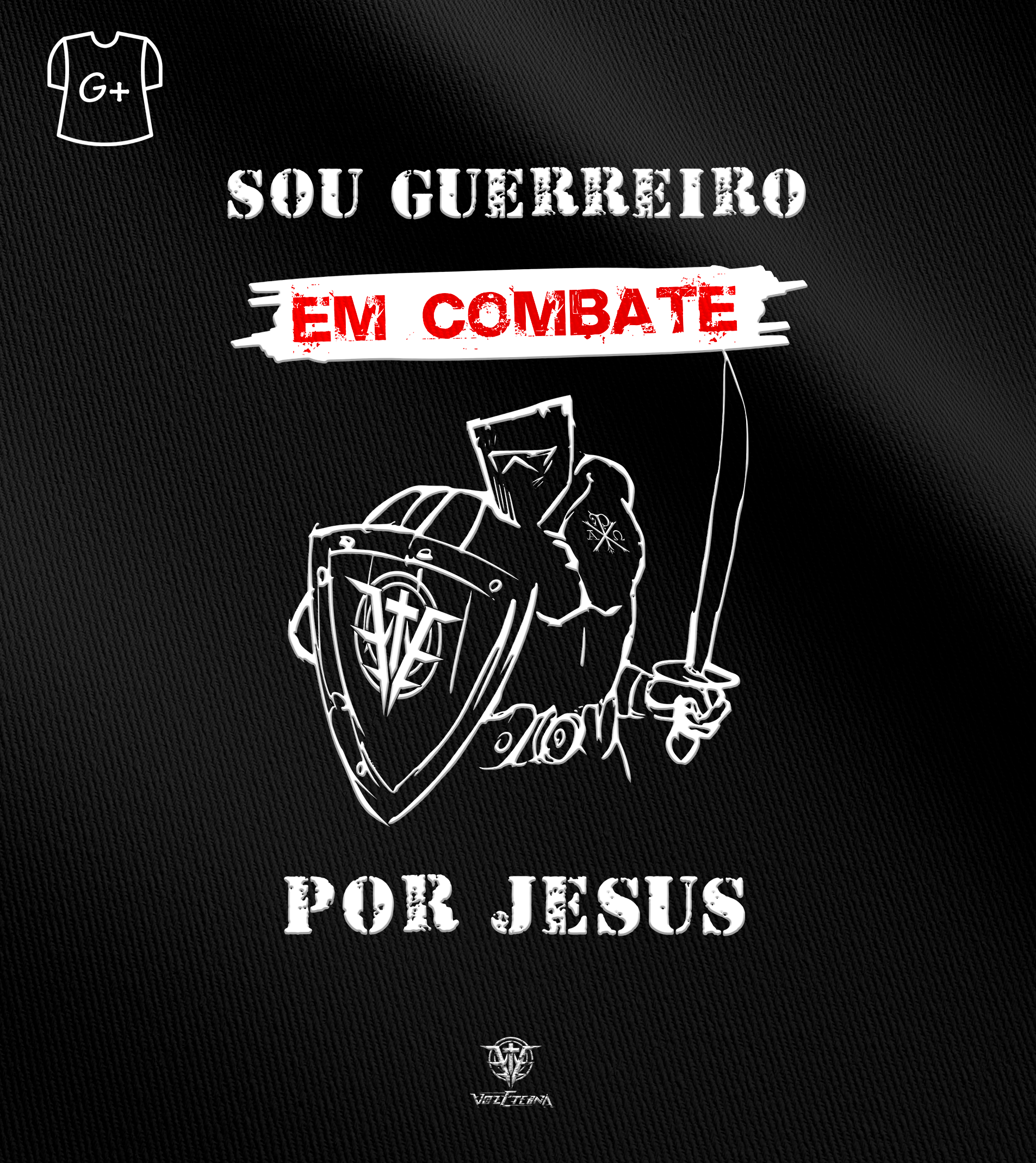 Camiseta Plus Size Voz Eterna - Guerreiro em Combate