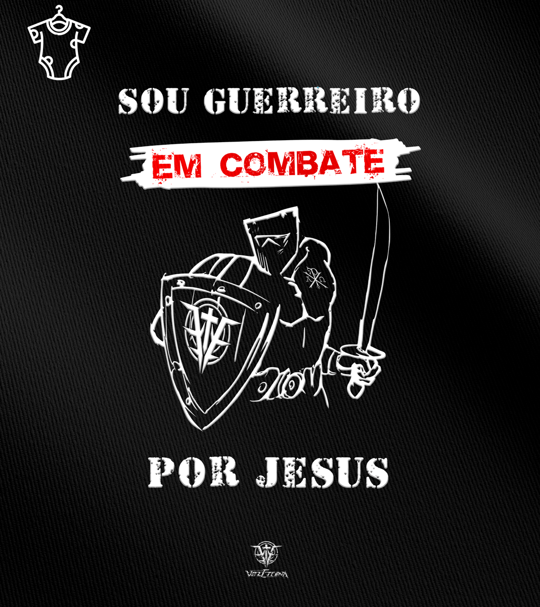 Nome do produto: Body Infantil Voz Eterna - Guerreiro em Combate