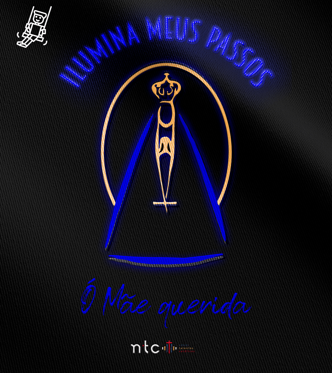 Nome do produto: Camiseta Infantil Novos Talentos Católicos - Ilumina meus passos