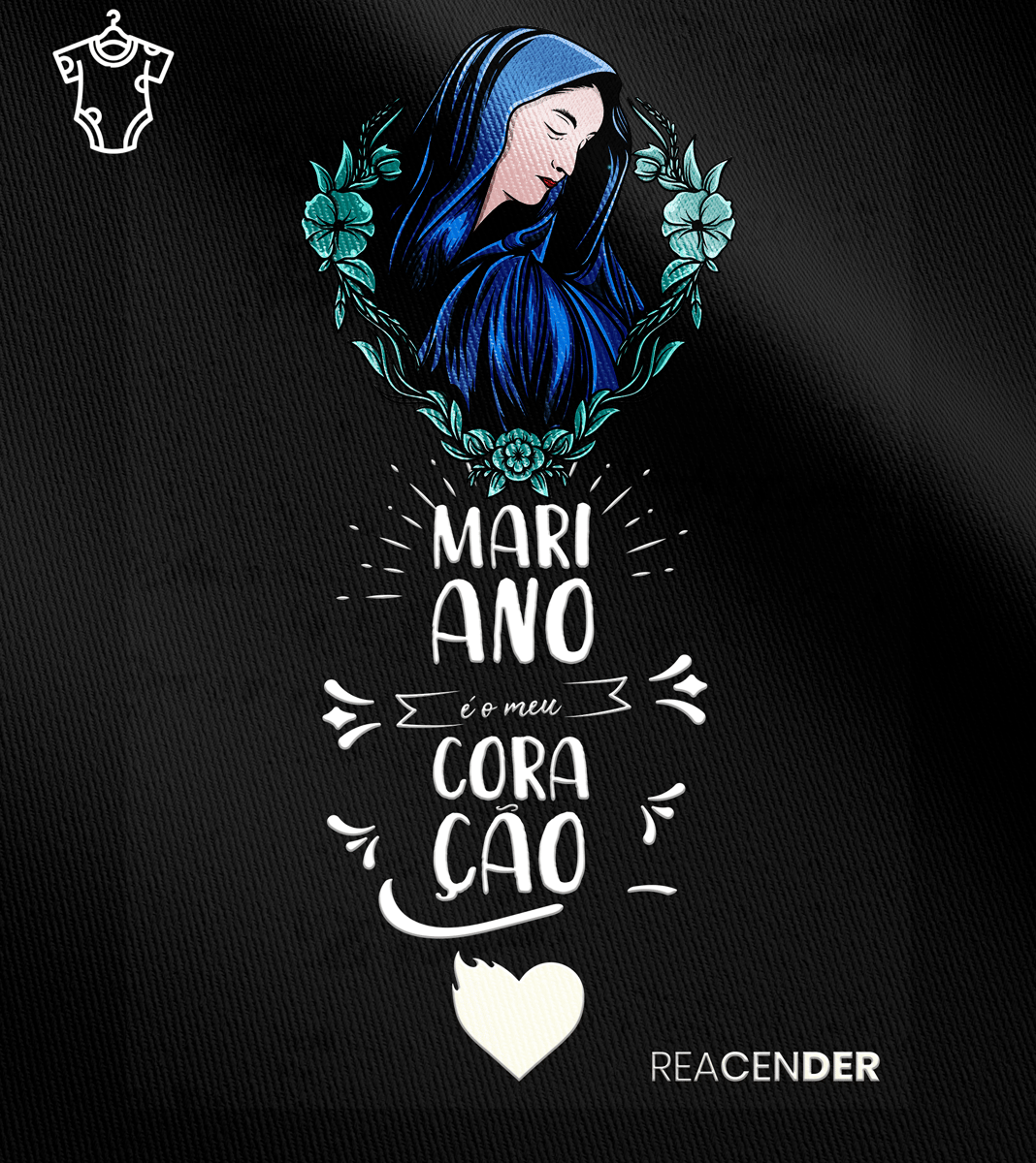 Nome do produto: Body Infantil Ministério Reacender - Mariano é meu Coração
