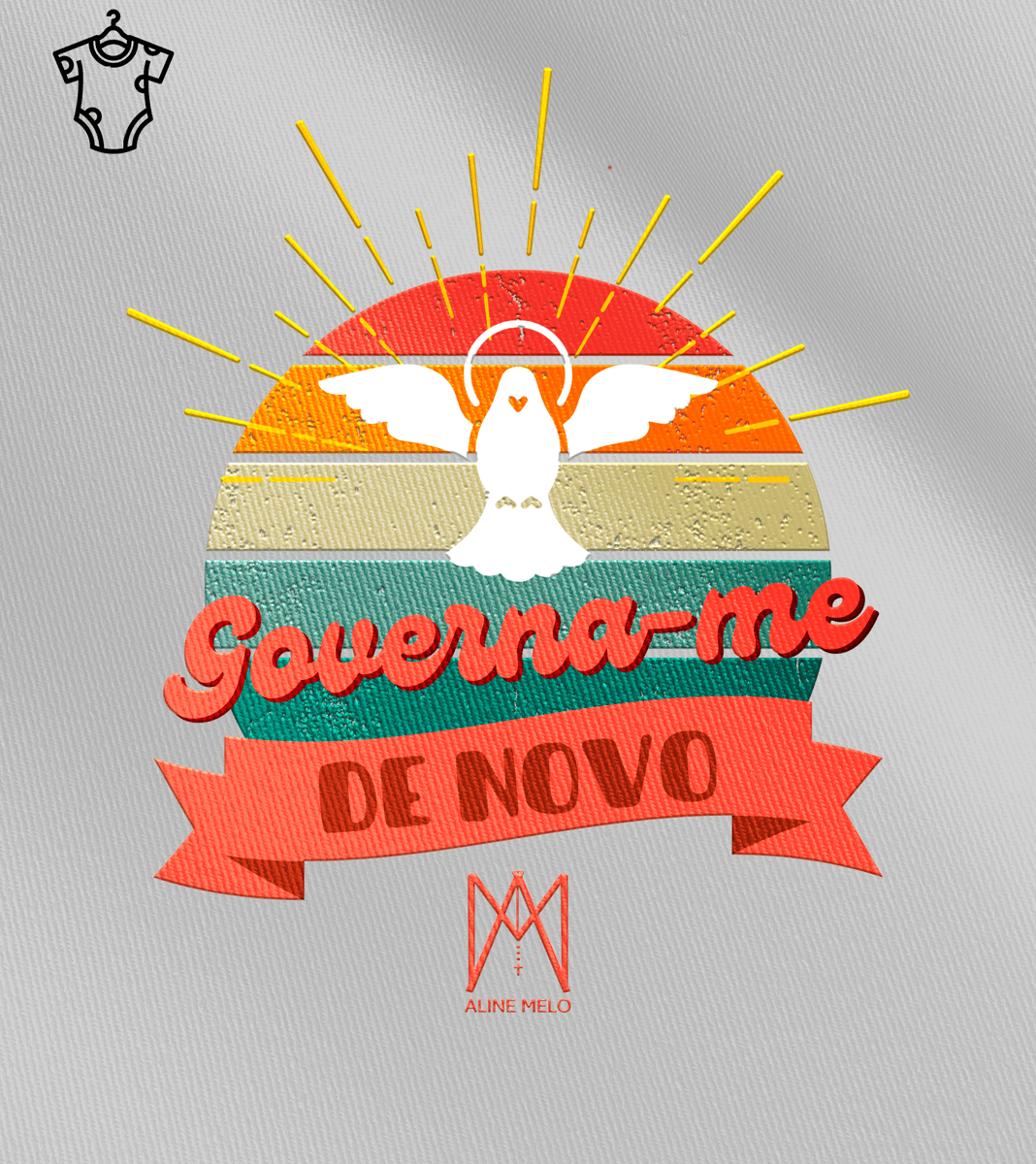 Nome do produto: Body Infantil Aline Melo - Governa-me de novo
