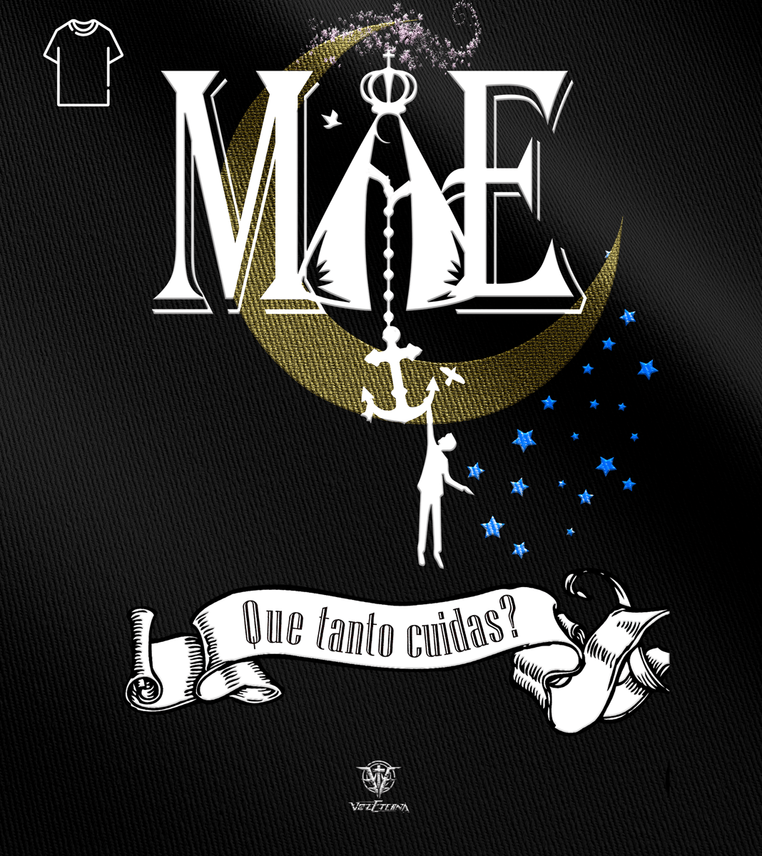 Nome do produto: Camiseta Masculina Voz Eterna - Que Tanto Cuidas?