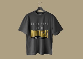Nome do produto Camiseta Plus Size Gabriel Dilins - Quero Voar Além Montanhas