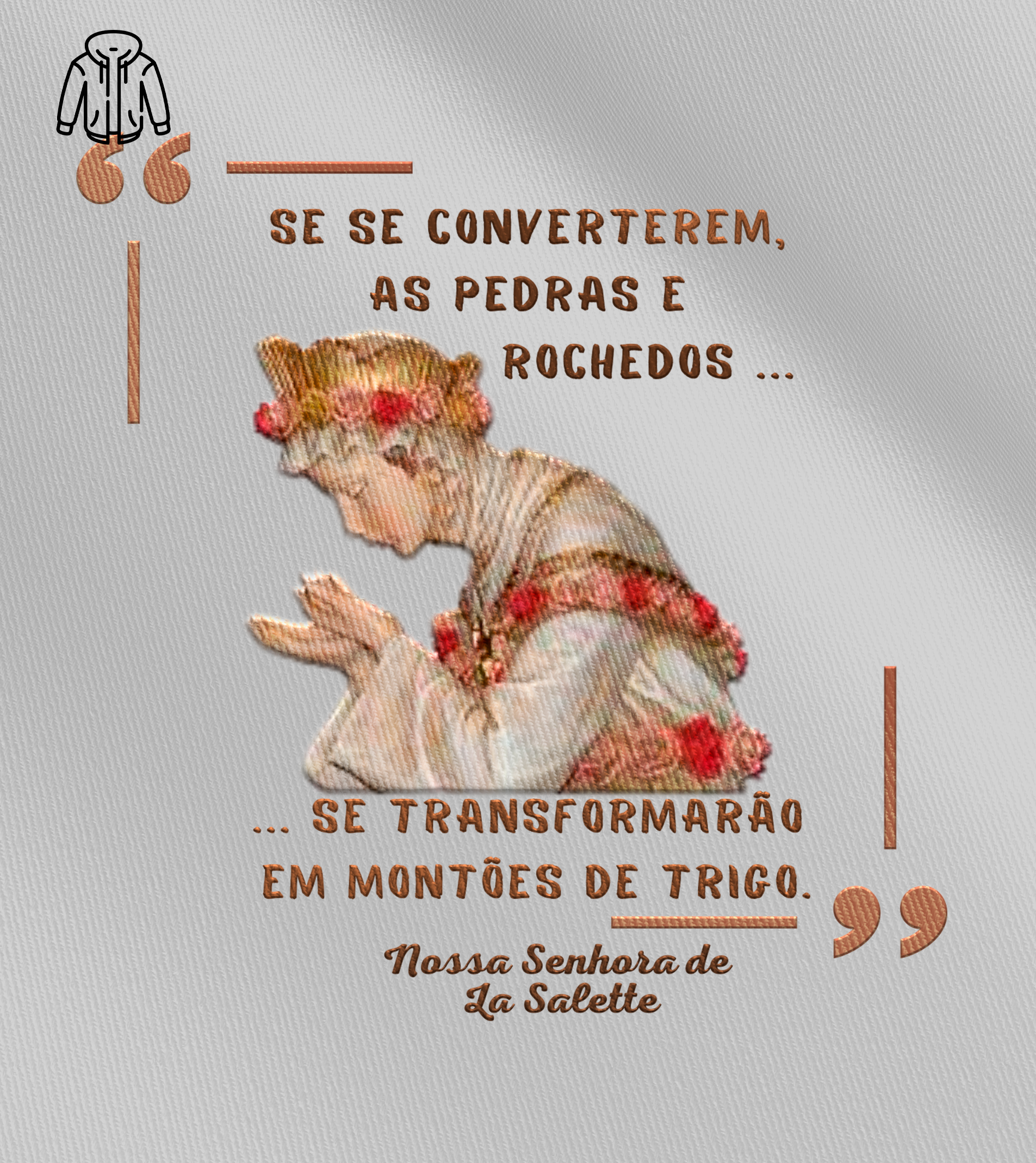 Moletom com zíper Cris Margaridi - Nossa Senhora de La Salette