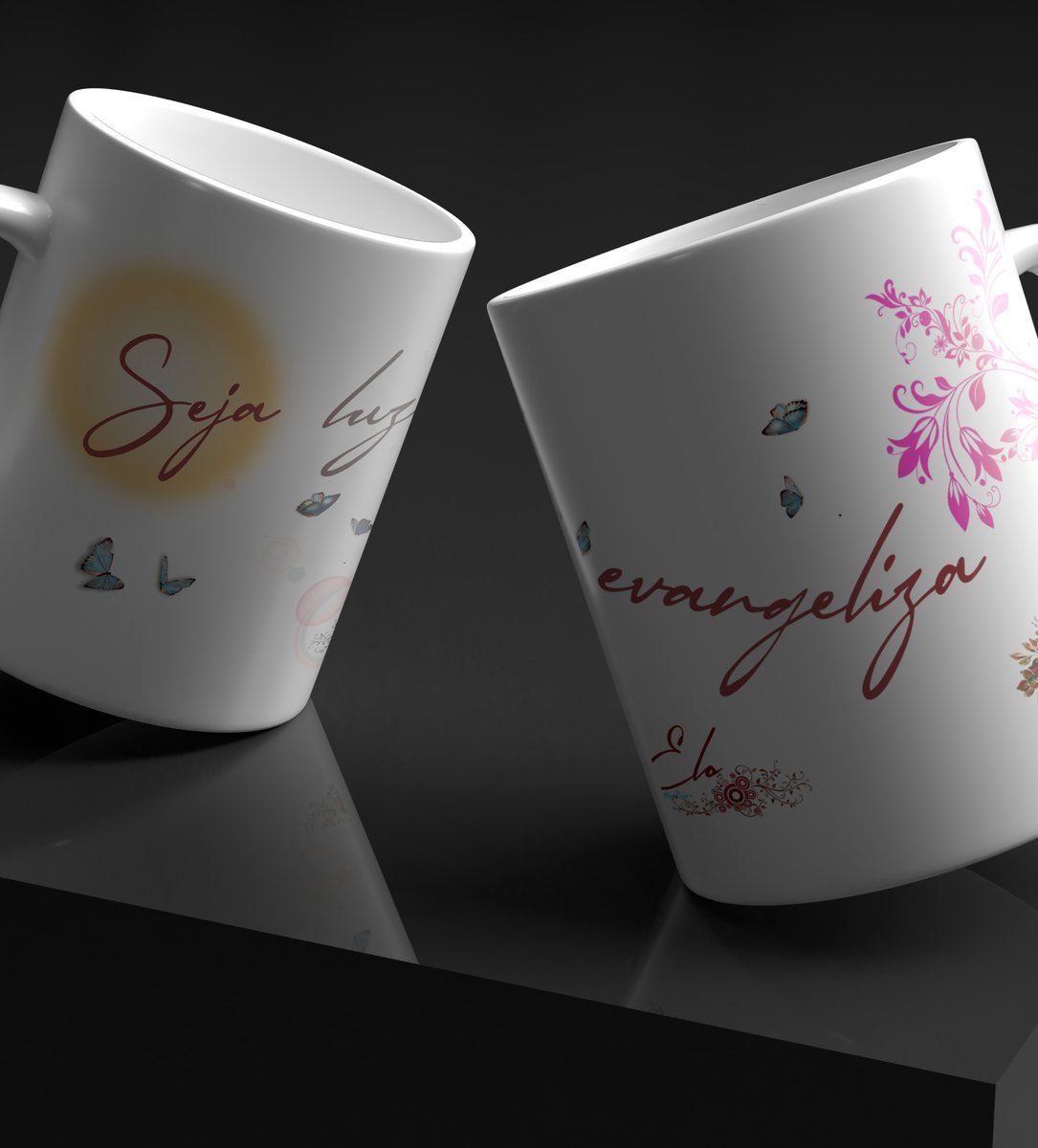 Nome do produto: Caneca Tininha Elo - Seja Luz que evangeliza