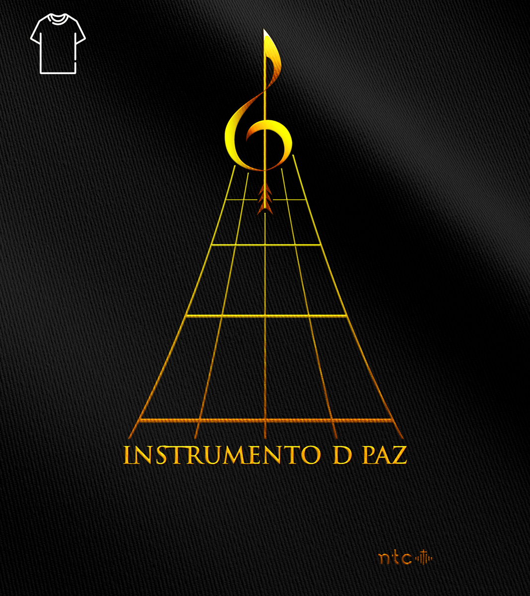 Nome do produto: Camiseta Masculina Ministério Instrumento de Paz - Clave