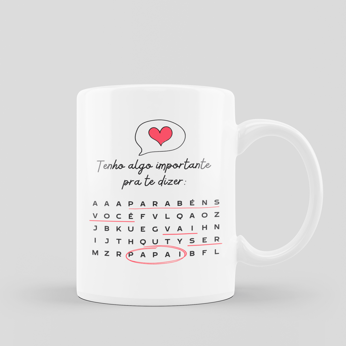 Nome do produto: Caneca Recado Importante - Vai ser Papai