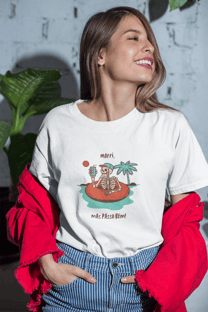 Nome do produtoT-shirt Feminina Morri, mas passo bem!