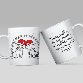 Caneca Gato Natal