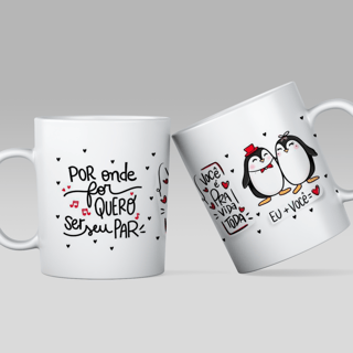 Caneca Eu + Você Pinguim