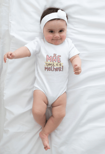 Nome do produtoBody Infantil Mãe é a Melhor - Rosa