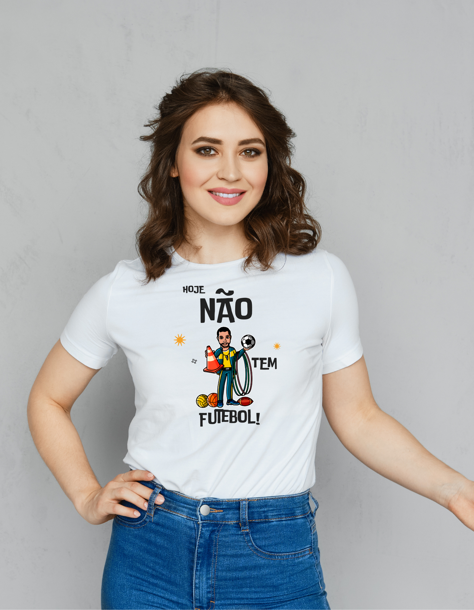 Camiseta Feminina - Hoje não tem Futebol