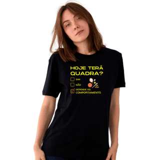 Camiseta Feminina - Terá quadra - Preto