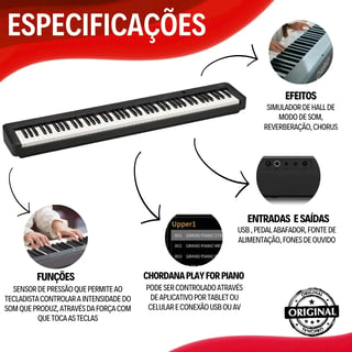 Nome do produto Piano Digital Casio Cdp-s160 Stage Digital 88 Teclas