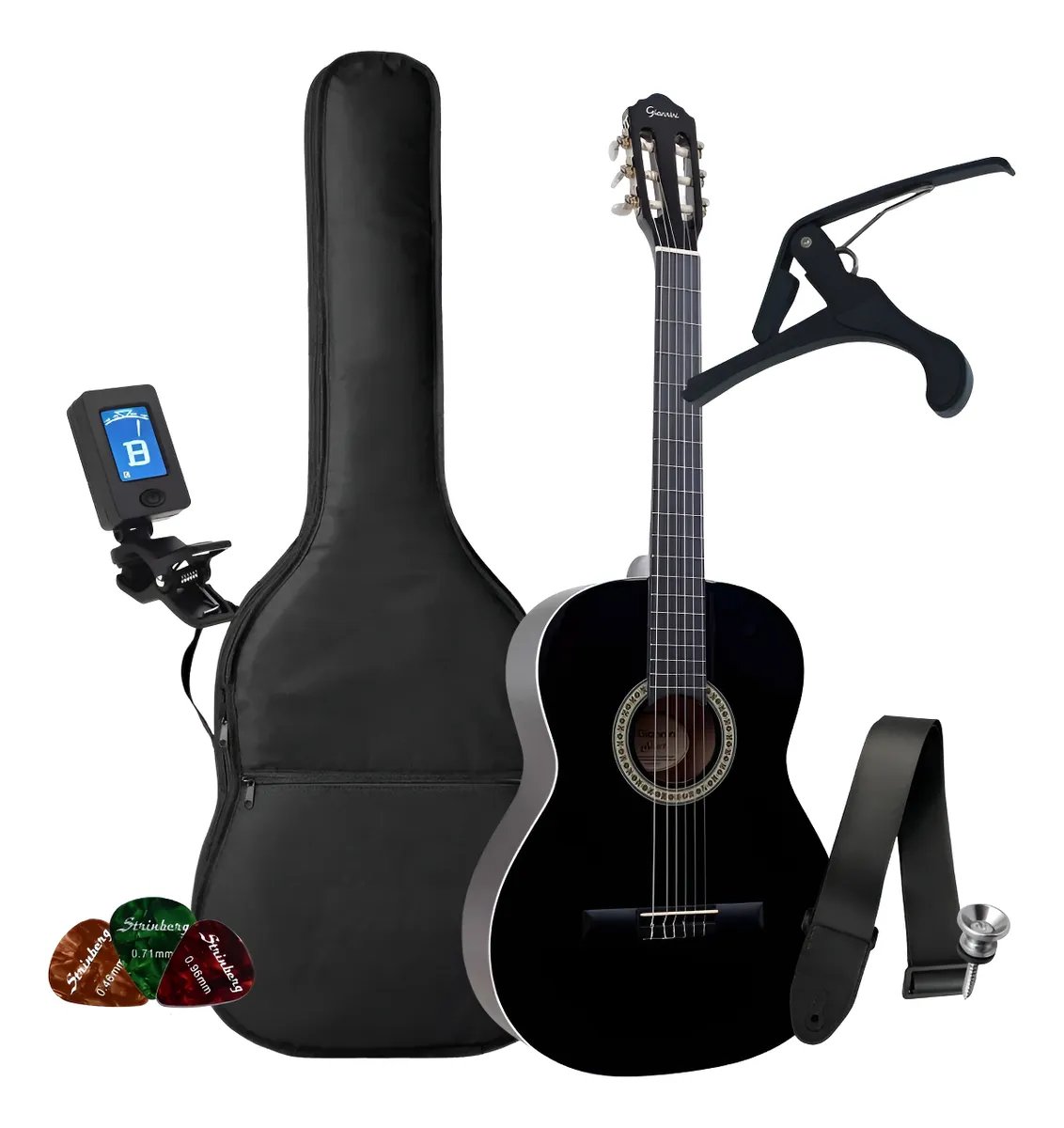 Nome do produto: Kit Violão Iniciante Giannini Acústico N14 Nylon