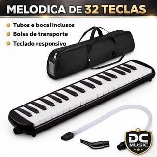 Nome do produto Escaleta Melódica 32 Teclas Sg-32 Preta Com Capa E Acessórios
