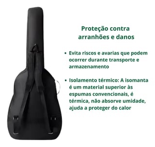 Nome do produto Capa Bag Luxo Acolchoada Estofada P/ Violão Classico Folk