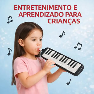Nome do produto Escaleta Melódica 32 Teclas Sg-32 Preta Com Capa E Acessórios