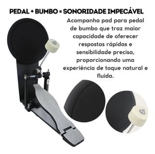 Nome do produto Kit Bateria Eletrônica Completa Groove Drums Edg500 5 Pads Mesh 3 Pratos Profissional + Banco Fone De Ouvido
