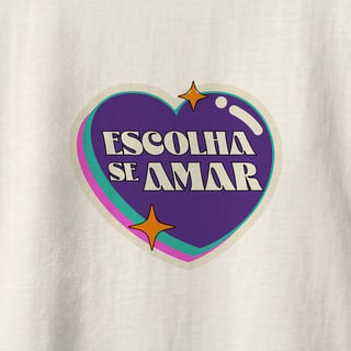 Nome do produto Escolha se Amar - Estampa Costas - Camiseta Regular