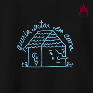 Nome do produto Queria estar em Casa - Camiseta Baby Long