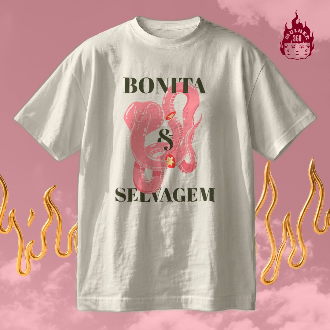 Nome do produto: Bonita e Selvagem - Camiseta Regular