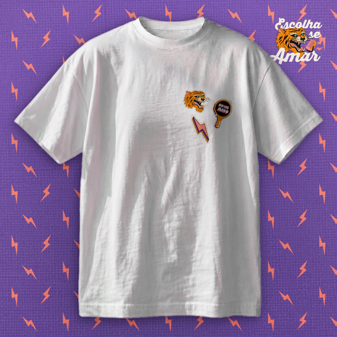 Nome do produto: Adesivos Eu me Amo - Camiseta Regular