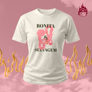 Nome do produto Bonita e Selvagem - Camiseta Baby Long