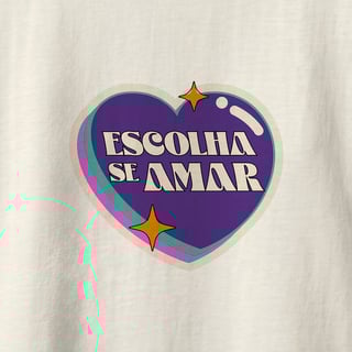 Nome do produto Escolha se Amar - Estampa Costas - Camiseta Baby Long
