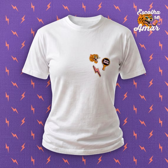 Adesivos Eu me Amo - Camiseta Baby Long