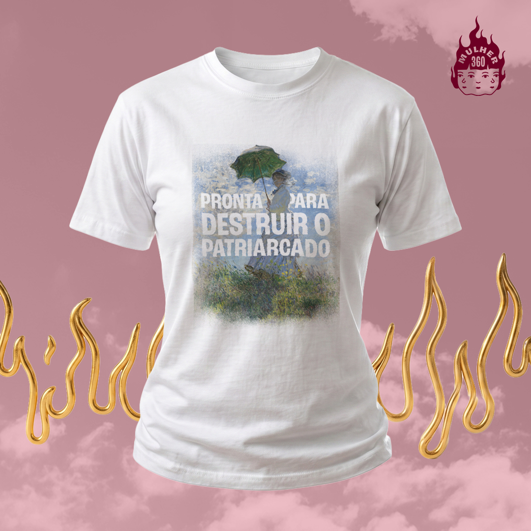 Pronta para Destruir o Patriarcado - Camiseta Baby Long
