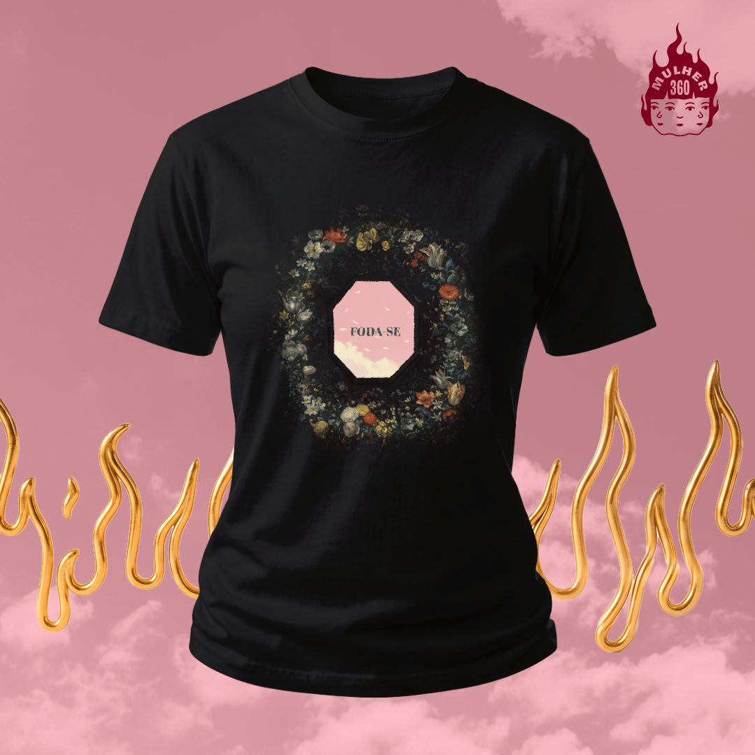 Nome do produto: Foda-se com arranjo de flores - Camiseta Baby Long