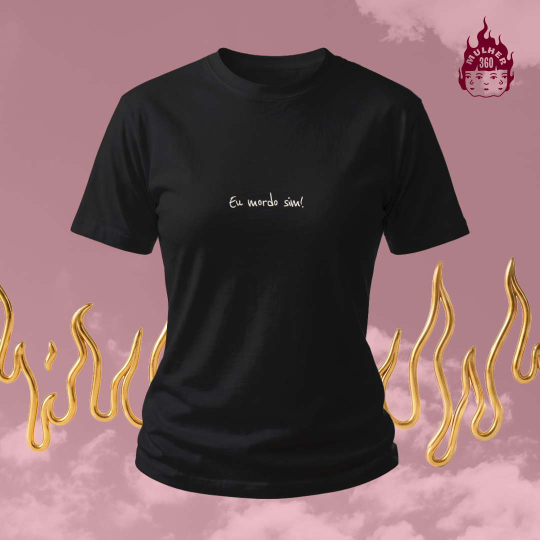 Eu mordo sim! - Camiseta Baby Long