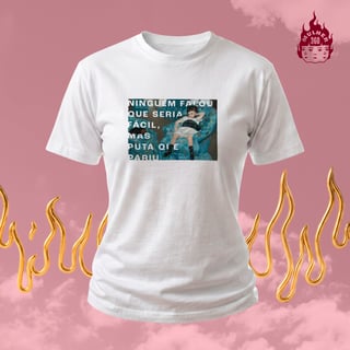 Nome do produto Ninguém falou que seria fácil - Camiseta Baby Long