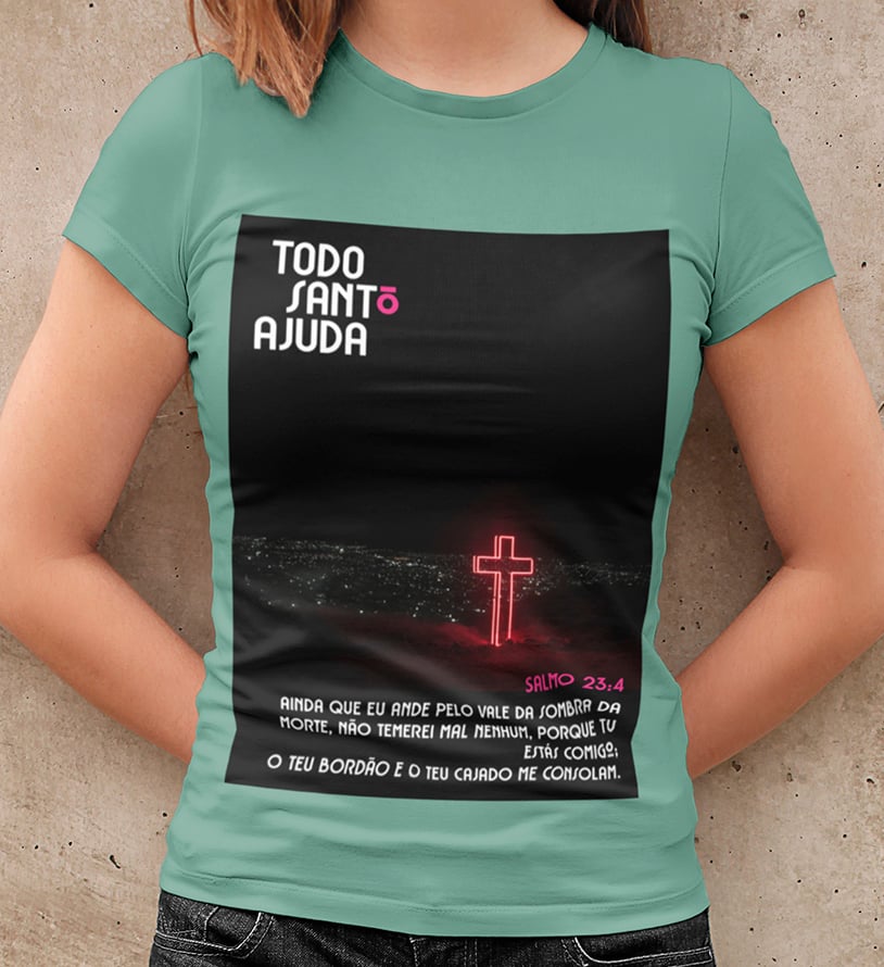 Nome do produto: Salmo 23:4 - malha estonada