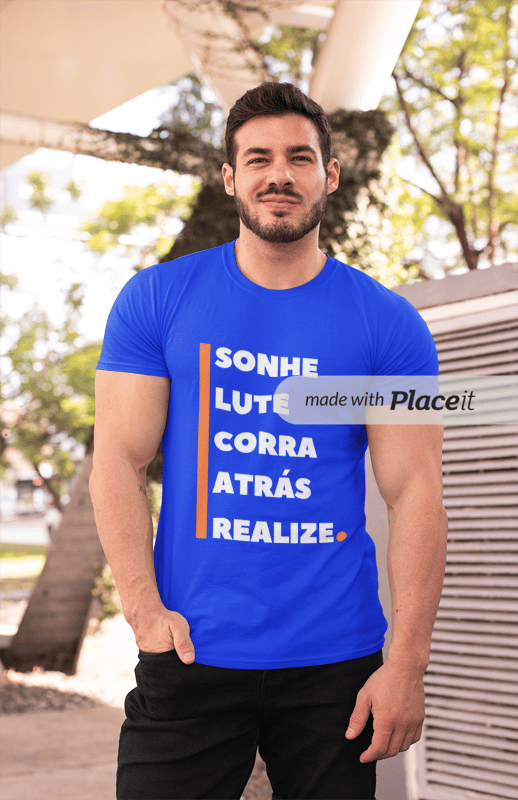Nome do produto: CAMISETA T-SHIRT - FRASES MOTIVACIONAIS